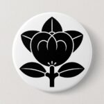 Tachibana flower as Japanese family crest button