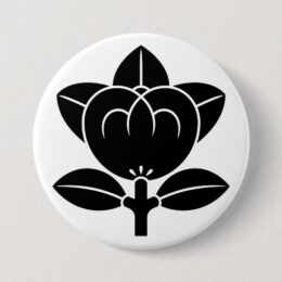 Tachibana flower as Japanese family crest button
