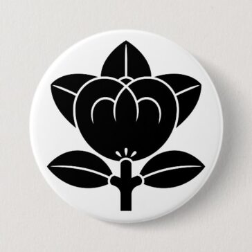 Tachibana flower as Japanese family crest button