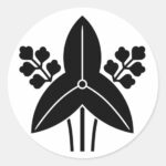 Threeleaf arrowhead as Japanese family crest Sticker