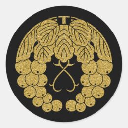 Two grapes as family crests Classic Round Sticker