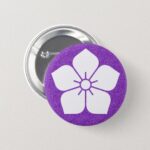 Kikyo, balloon Flower for family crests button