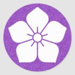 Kikyo balloon Flower for family crests sticker