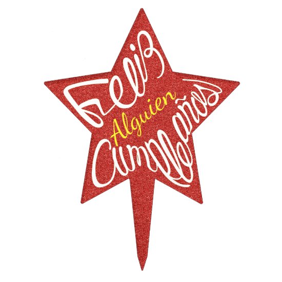 Feliz cumpleaños en forma de estrella Alguien Adorno para tarta