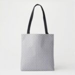 Flax leaf black line pattern traditional japanese tote bag