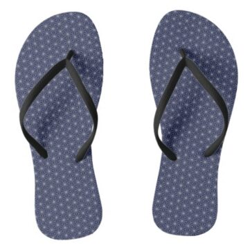 Flax-leaf pattern traditional japanese desgin flip flops 麻の葉模様ビーチサンダル