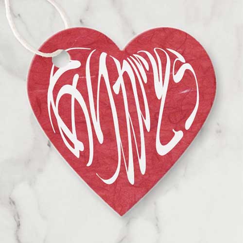 heart-shaped-thanks-hiragana-favor-tag ハート型の書道風ありがとうラベル