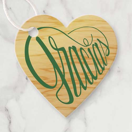 heart-shaped-thanks-spanish-favor-tag forma de corazón gracias en español etiqueta