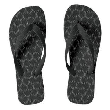 Hexagonal japanese traditional white line pattern flip flops 和柄 ビーサン