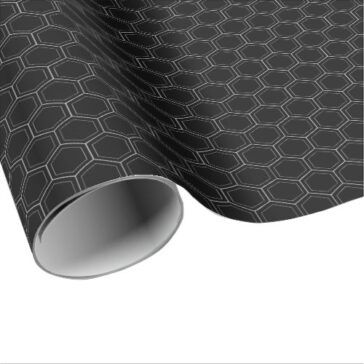 Hexagonal japanese traditional white line pattern wrapping paper 亀甲模様ラッピング