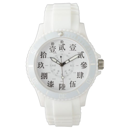 japan_difficult_old_kanji_style_white_face_watch Japan kanji old difficult style as white face wristwatch