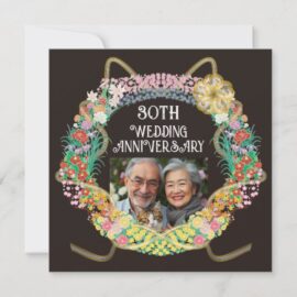 Japanese and Asian flower ring with Mizuhiki Thank You Card