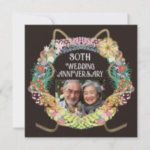 Japanese and Asian flower ring with Mizuhiki Thank You Card