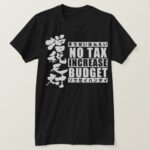 against a tax increase calligraphy in Kanji T Shirt type2