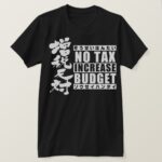 against a tax increase calligraphy in Kanji T-Shirt type2