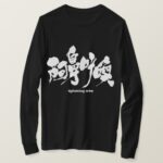 agonizing cries in brushed Kanji long sleeves T Shirt