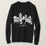 agonizing cries in brushed Kanji long sleeves T-Shirt