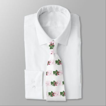 Algeria republic in Kanji with flag colors Neck Tie