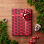 Battle as classic letter in hand writing Kanji Wrapping Paper