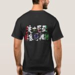 bosnia herzegovina in brushed kanji ボスニアヘルツェゴビナ with flag color T-shirt