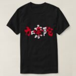 Canada with flag color in Kanji penmanship T Shirt