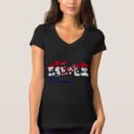 Croatia with flag color in Kanji クロアチア 漢字 T-Shirt