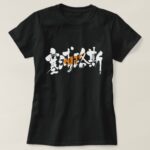 Cyprus Kibris Cumhuriyeti in Kanji with flag colors T shirt