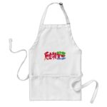 eritrea Hagere Ertra in Kanji with flag colors adult apron