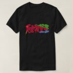State of Eritrea Ertra in kanji with flag colors T shirt
