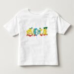 Ethiopia in Japanese Kanji with flag colors t-shirt