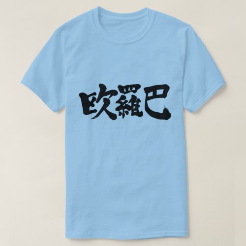 Europe in calligraphy Kanji T-Shirt