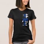 Finland Suomen Tasavalta with flag color in penmanship Kanji T-Shirt