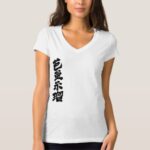 name translated into hand writing kanji for Virgil V neck T shirt