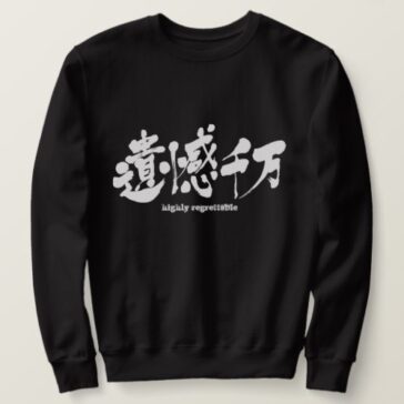 highly regrettable in Kanji 遺憾千万 Sweatshirt