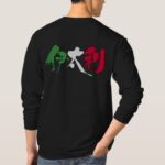Italy flag colors in Japanese Kanji イタリア T-Shirt