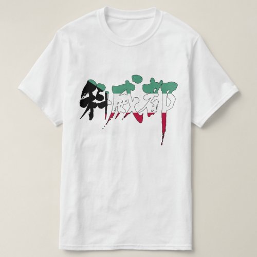 kanji kuwait with flag color T-shirt