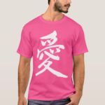 Love in brushed Kanji T shirt
