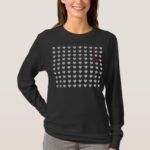 many Love Kanji ハート型愛 T Shirt