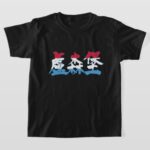 Luxembourg with flag colors calligraphy in Kanji T-Shirt