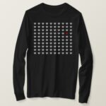 many heart shaped Loves in Kanji long sleeve T-Shirt