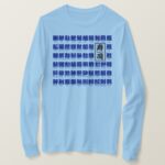 many kind of fishes for Sushi in japanese kanji long sleeves T Shirt