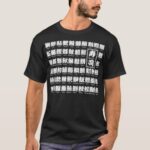 many kind of fishes for Sushi in kanji T shirts