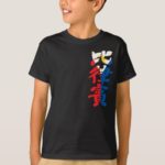 Philippines with flag color in Kanji brushed T-Shirt