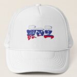 Russia in brushed Kanji Trucker Hat