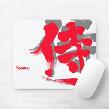 kanji samurai mouse pad