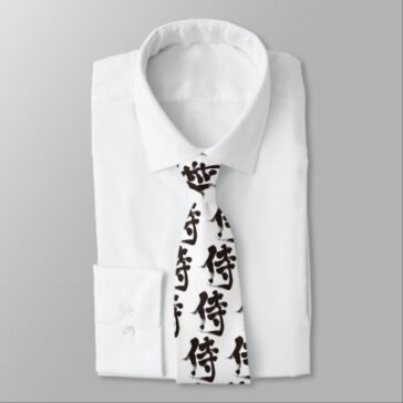 [Kanji] Black color Samurai Tie
