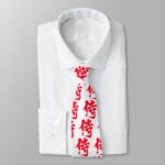 [Kanji] Red color Samurai Tie