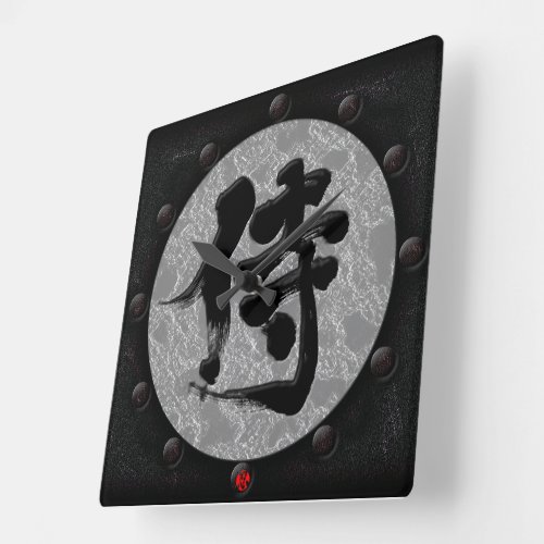 [Kanji] Samurai Yoroi style Square Wall Clock