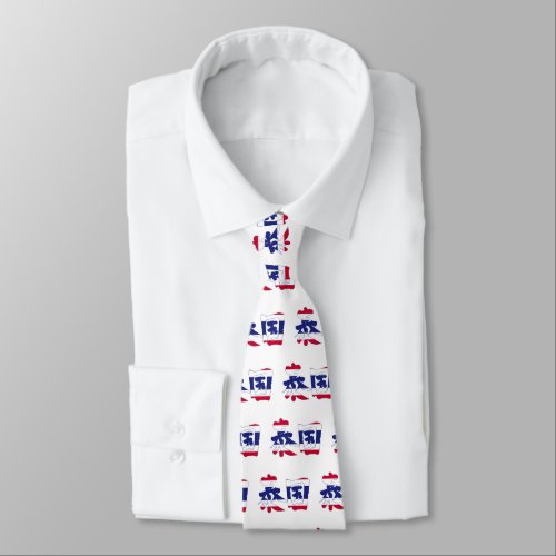 kanji_thailand_neck_tie-flag-color Thailand in Japanese Kanji Neck Tie