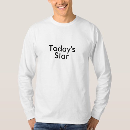 Today's Star long sleeves T-Shirt, there is design back